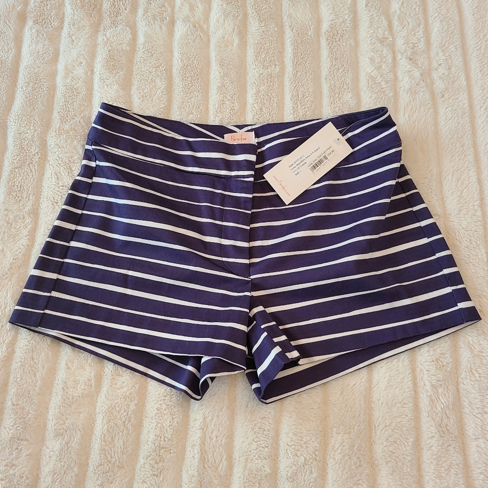 Persifor blue and white striped shorts, size 2, NW - Picture 1 of 3